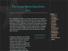 Tablet Screenshot of paragoninvestigations.com